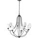 Eisley 8 Light 36 inch Matte Black Chandelier Ceiling Light